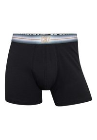 Sorte bomulds boxer briefs med en fleksibel talje, der har et gradientdesign og 'CR7' logo i guld. Inkluderer detalje med forstærkning foran.