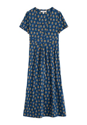 Seasalt Cornwall, SEASALT CORNWALL S/S SEED PACKET DRESS - Φόρεμα από ζέρσεϊ - navy - marigold sketch marine