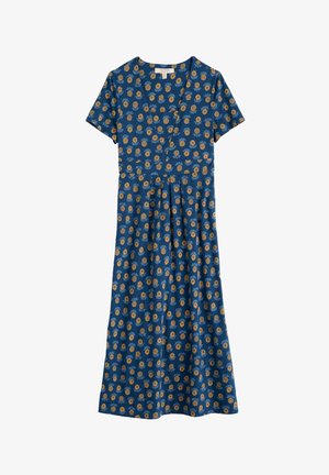Seasalt Cornwall, SEASALT CORNWALL S/S SEED PACKET DRESS - Φόρεμα από ζέρσεϊ - navy - marigold sketch marine