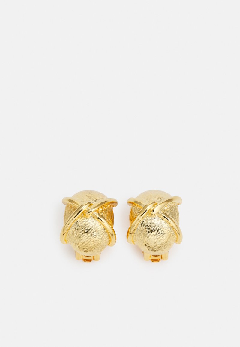 Jay Lane "BUTTON CLIP EARRING Ohrringe polished gold
