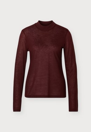 Filippa K, MOCK NECK - Блуза с дълги ръкави - dark burgundy