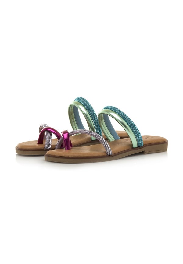 ALYSA - Sandals - tira brillosmalva metal fucsia verde claro tira brillos  azul claro4