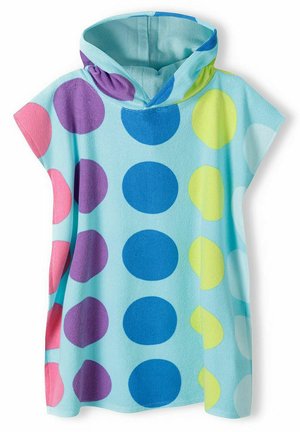 HOODED TOWELLING COVERUP - Accessoire de plage - teal/yellow/pink