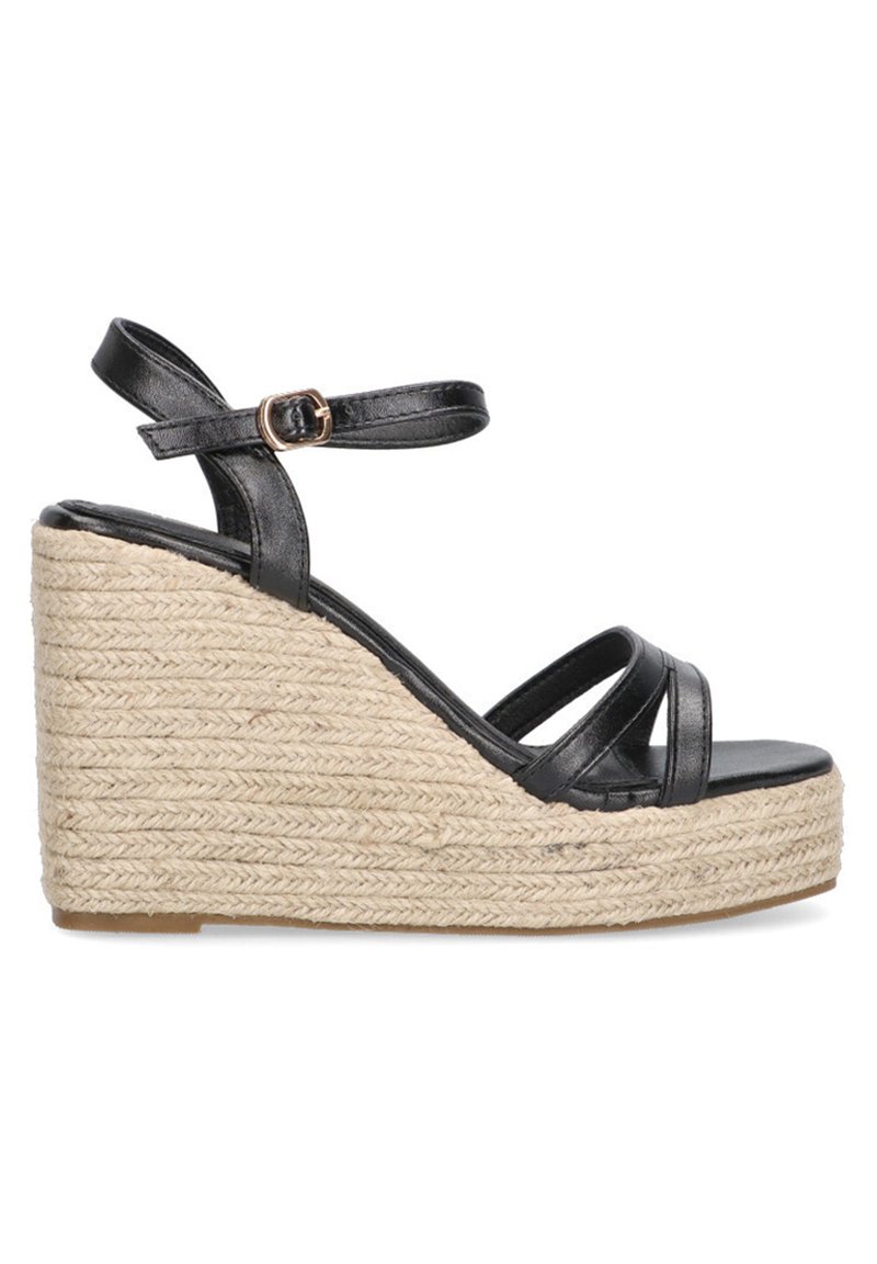 ETIKA DOÑANA - Sandalias de cuña - black