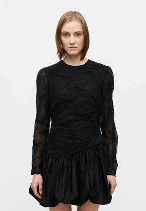 BALLOON LONG SLEEVE SHORT DRESS - Koktélruha / Partiruha - black