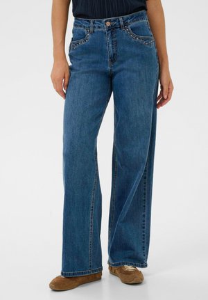 JOANI -  AUDREY FIT - Széles szárú - seattle mid blue denim