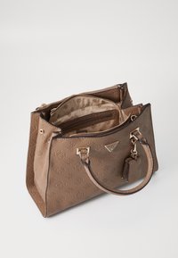 Guess CRESIDIA SOCIETY SATCHEL - Kabelka - dark taupe