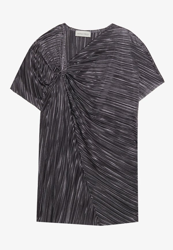 PLEATED TWIST TOP - Print T-shirt - slate4