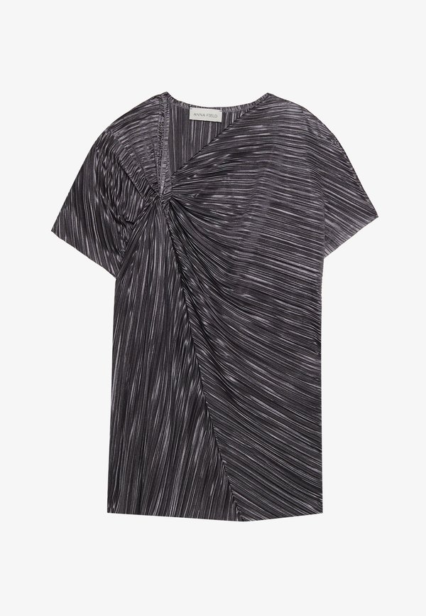 PLEATED TWIST TOP - Print T-shirt - slate4