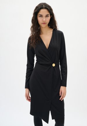 KASEY FAKE WRAP - Dienas kleita - black