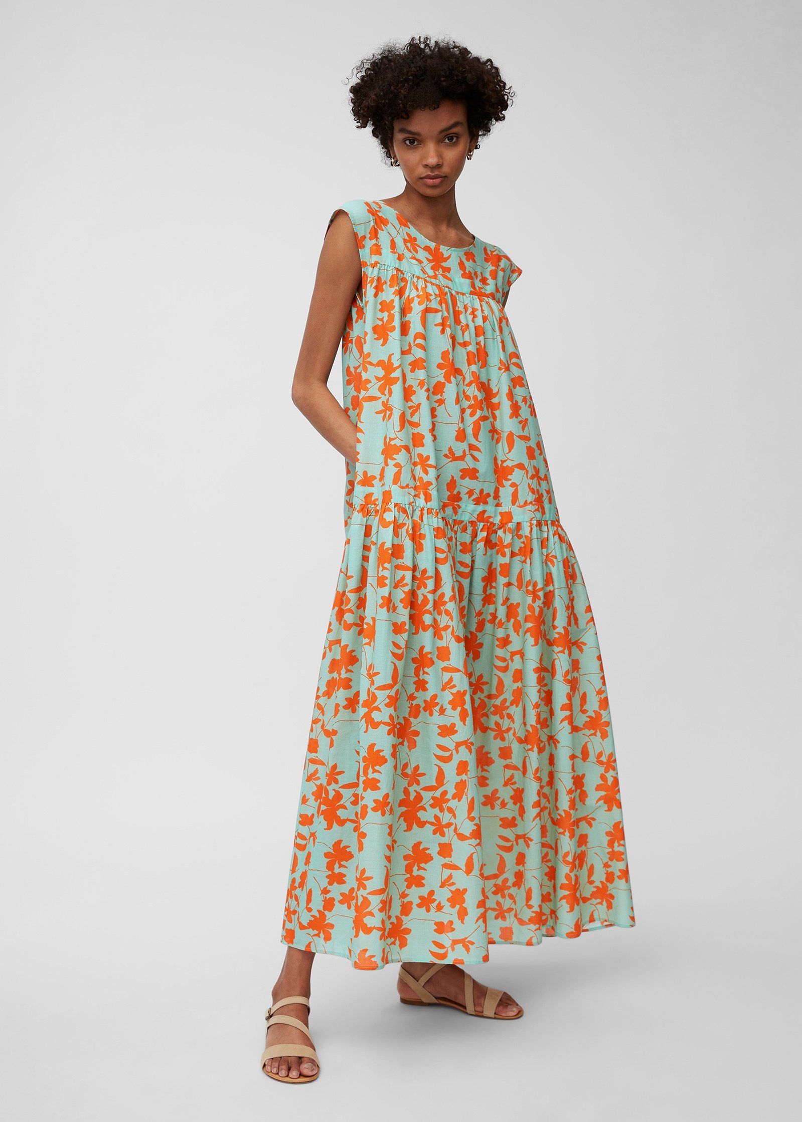 Marc O Polo Maxikleid Multi Rot Zalando De