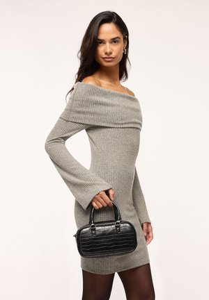 Terranova, BORSA PICCOLA EFFETTO COCCODRILLO - Borsa a tracolla - nero