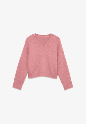 Vero Moda Curve, KNITTED PULLOVER VMCHOPE KNITTED PULLOVER - Pullover - rose elegance