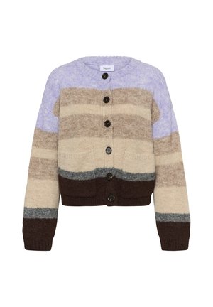 Saint Tropez, SERAPHINASZ CARDIGAN - Gilet - chocolate lilac multi stripe
