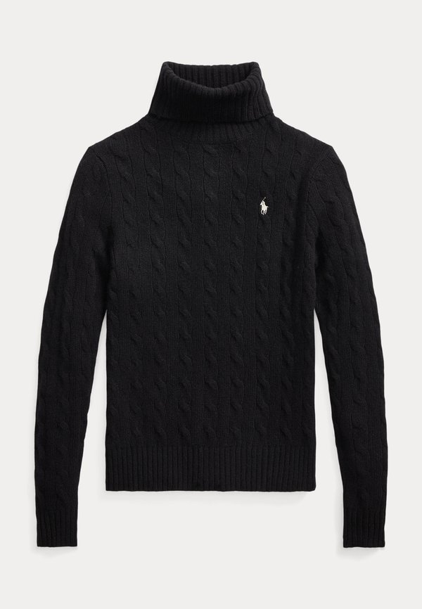 WOOL CASHMERE CABLE ROLL NECK JUMPER - Jumper