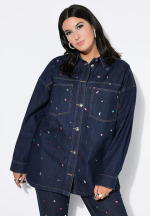 SHAPE GLITZERSTEINE - Hemdbluse - dark blue denim