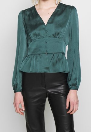 Bluse - mottled teal