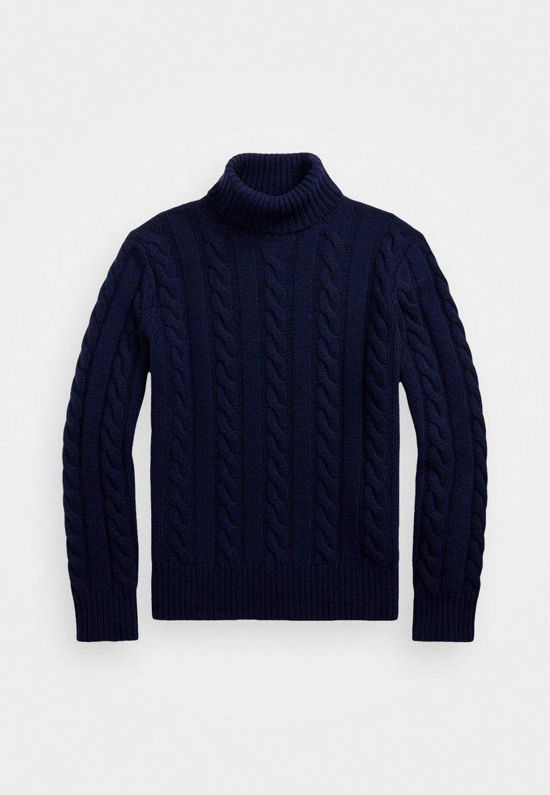 Polo Ralph Lauren CABLE KNIT WOOL CASHMERE JUMPER UNISEX - Stickad tröja - hunter navy