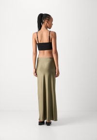Lindex SKIRT MARY - Fustă maxi - dusty green