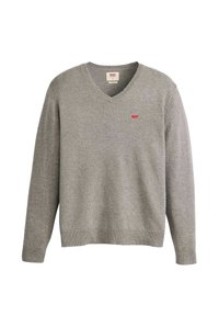 V NECK MID TONE  - Pullover - mid tone grey heathe
