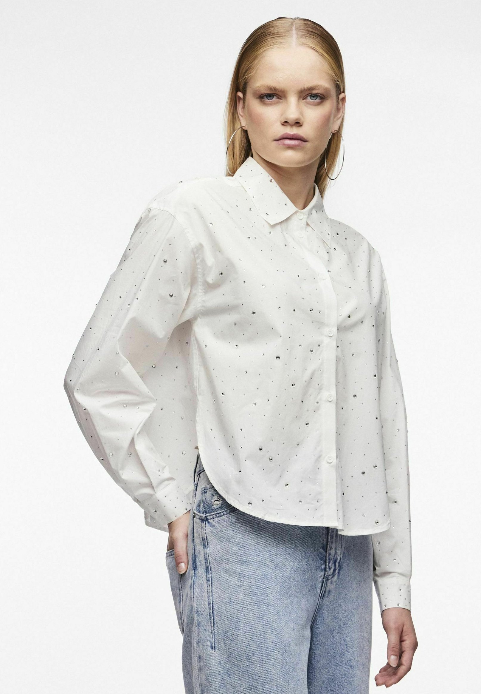 B.Young Gebreid shirt met ajourpatroon, model 'Mara' in zwart online kopen | P&C