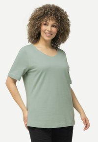 Ulla Popken T-shirt basic - light moss green