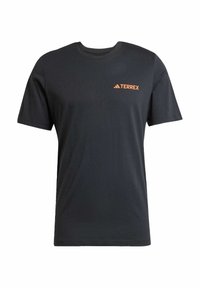 MOUNTAIN - T-shirt imprimé - black   semi impact orange
