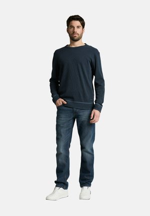 LANGARM MIT WAFFELSTRUKTUR - Strickpullover - sky captain blue