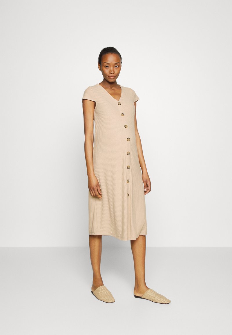 ONLY MATERNITY OLMNELLA BUTTON DRESS - Sarafanas - beige
