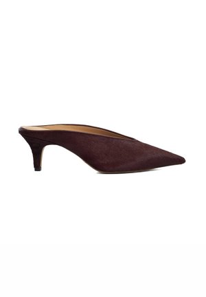 DECISIVE POINTED TOE - Heeled mules - burgundy