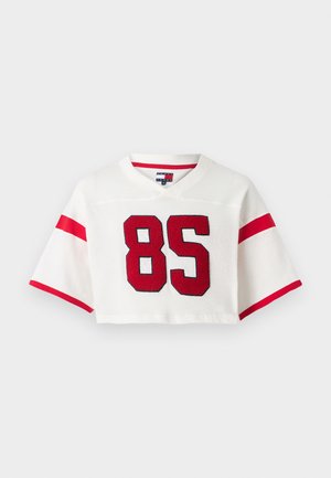 Tommy Jeans EXCLUSIVE UNISEX - T-shirt print - ecru/primary red