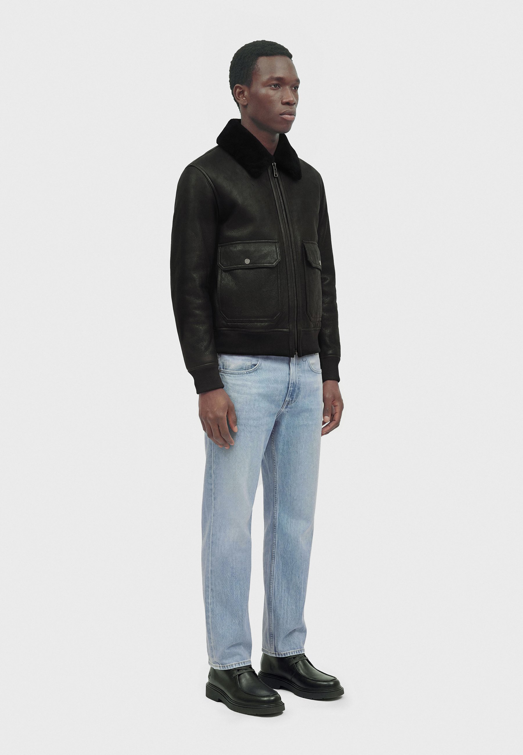 Dsquared2 BIKER JACKET - Leather jacket - black - Zalando