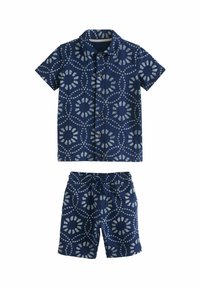 Next SET - REGULAR FIT - Verryttelyhousut - navy blue batik print