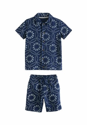 SET - REGULAR FIT - Jogginghose - navy blue batik print