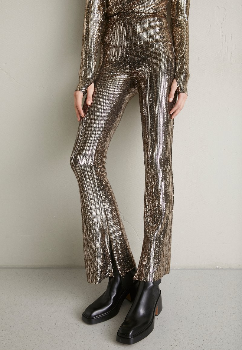 Maje Broek - gold-coloured