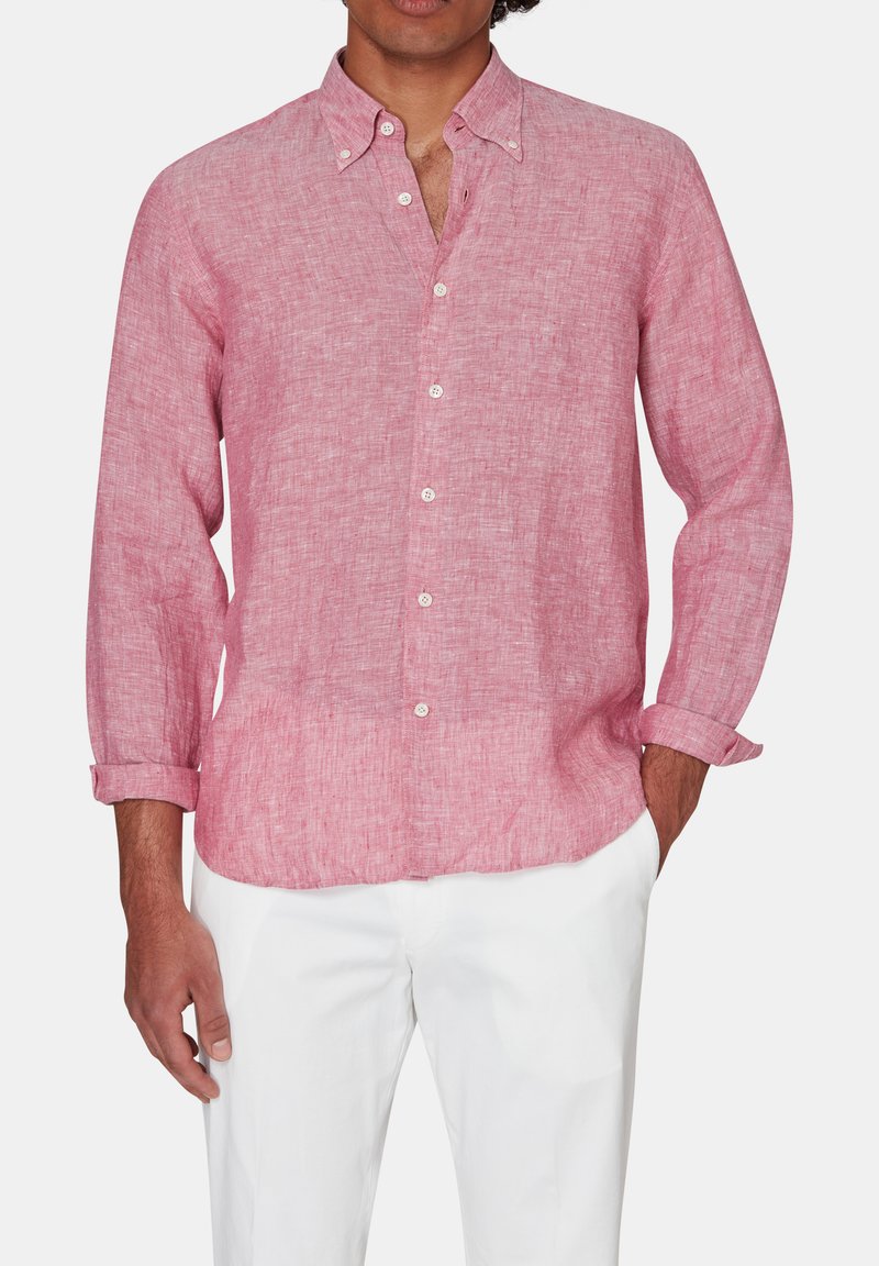 Oscar Jacobson REG FIT BD SIGNATURE - Vapaa-ajan kauluspaita - soft red