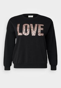 ONLY Carmakoma CARKATYA LOVE O NECK  - Mikina - black