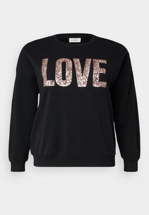 ONLY Carmakoma CARKATYA LOVE O NECK  - Melegítőfelső - black