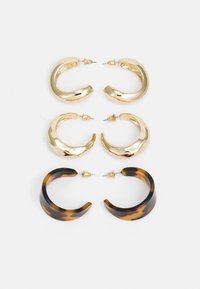 3 PACK - Earrings - gold-coloured
