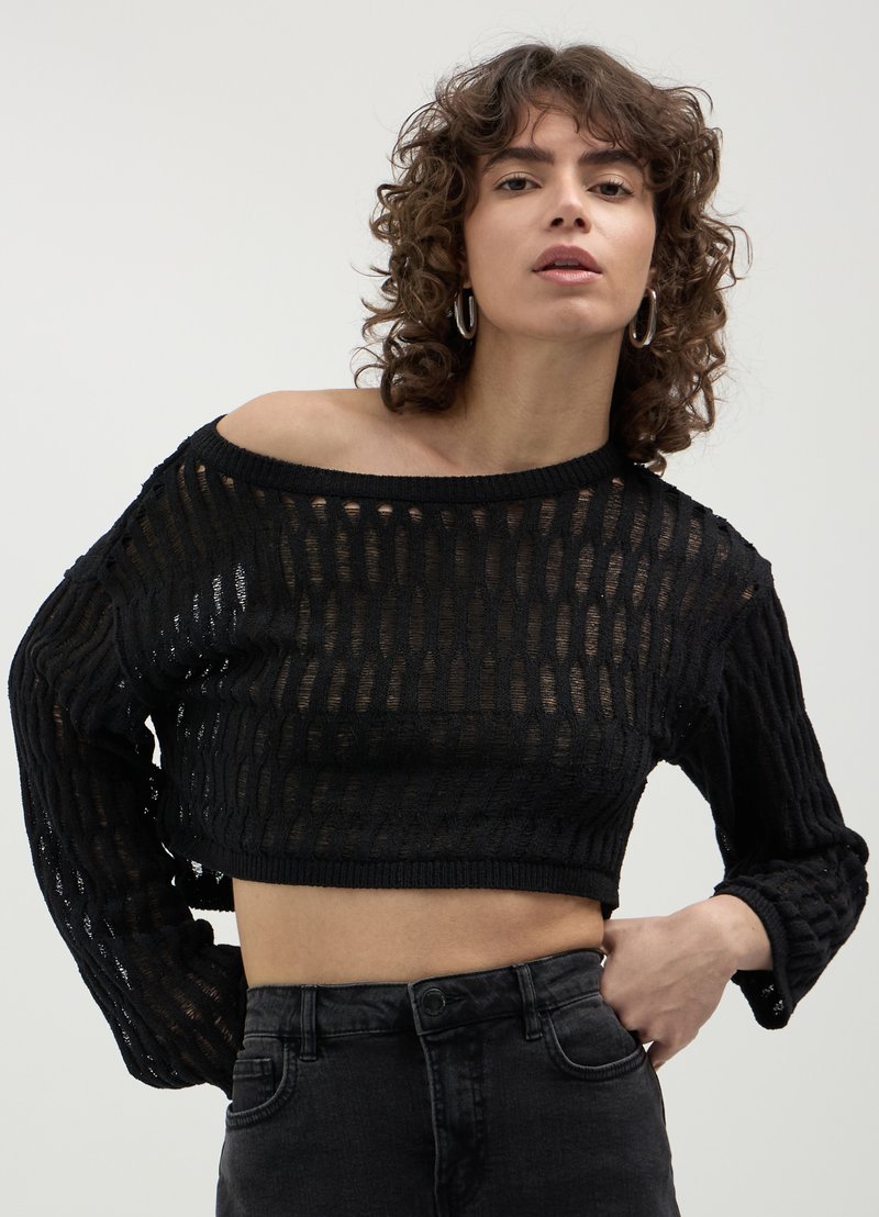 Calliope TRAFORATA  - Strickpullover - nero