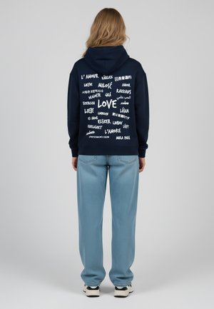 UNIVERSAL LOVE BACK PRINT - Hoodie - dark blue