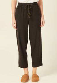 BONOBO Jeans GERADE GESCHNITTENE MIT SCHLITTEN - Pantalon classique - noir