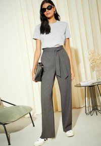 Friends Like These WIDE LEG TEXTURED TAILORED  - Kelnės - grey