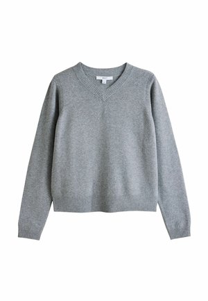 Next, SUPERSOFT V-NECK LONG SLEEVE JUMPER - Svetrík - grey