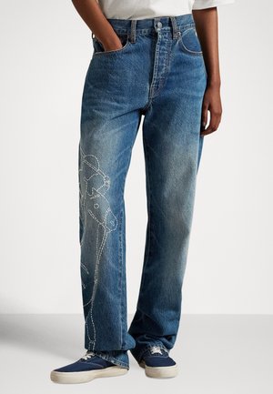 EMBROIDERED RELAXED STRAIGHT JEAN - Straight leg jeans - junesel wash