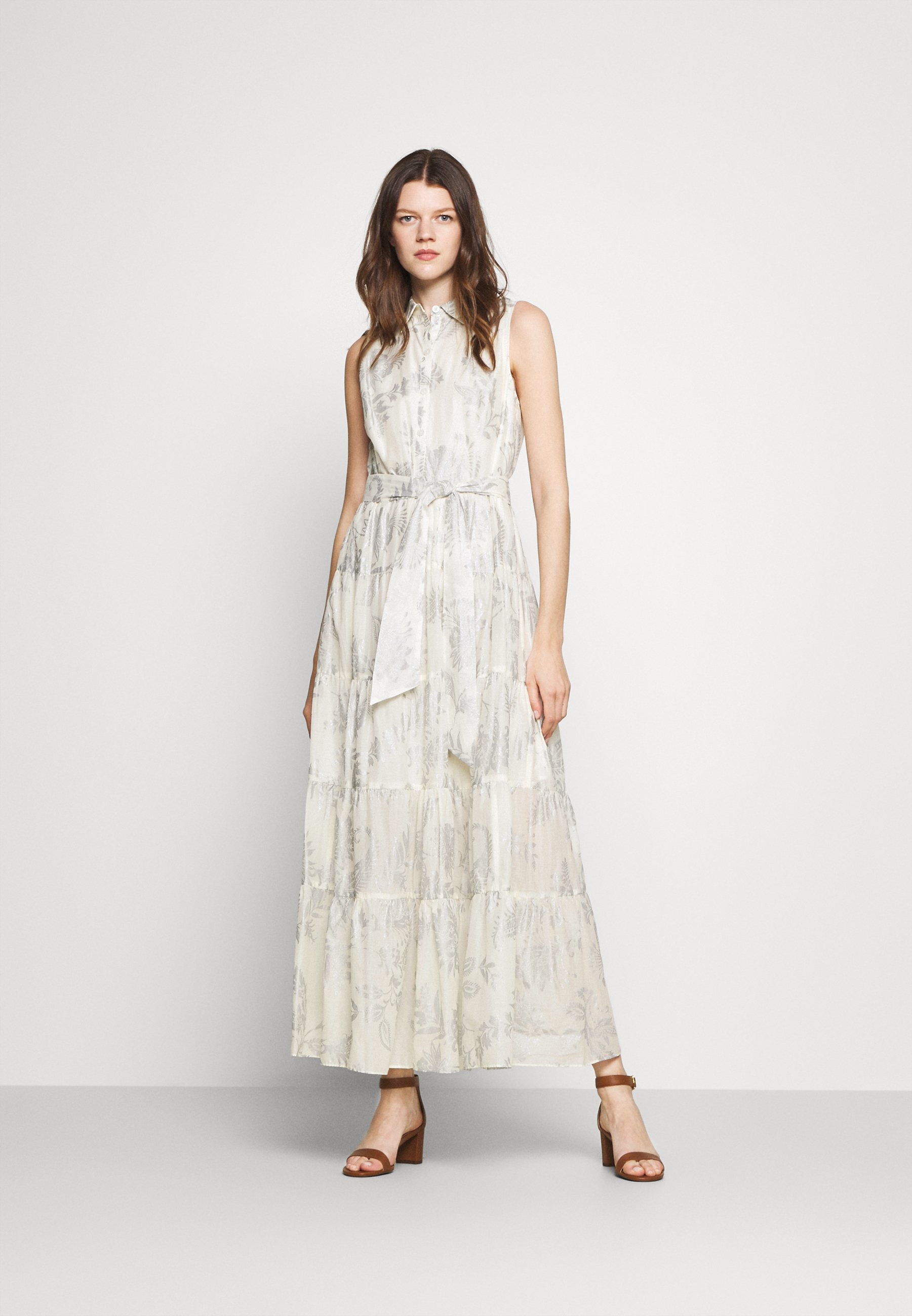Lauren Ralph Lauren PUJA SLEEVELESS DAY DRESS - Vestito lungo -  white/silver/bianco - Zalando.it