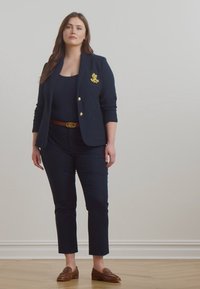 Lauren Ralph Lauren Woman DOUBLE FACED STRETCH COTTON PANT - Nadrágok - navy