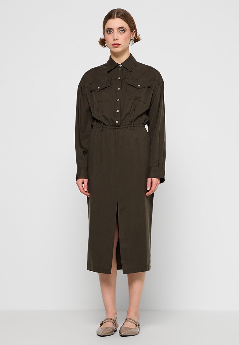 pinko Blousejurk kaki pinko Blousejurk kaki