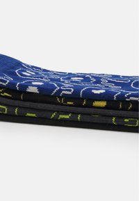 Jack & Jones JACMELTED SMILE SOCKS 5 PACK - Zoknik - true blue/black/asphalt