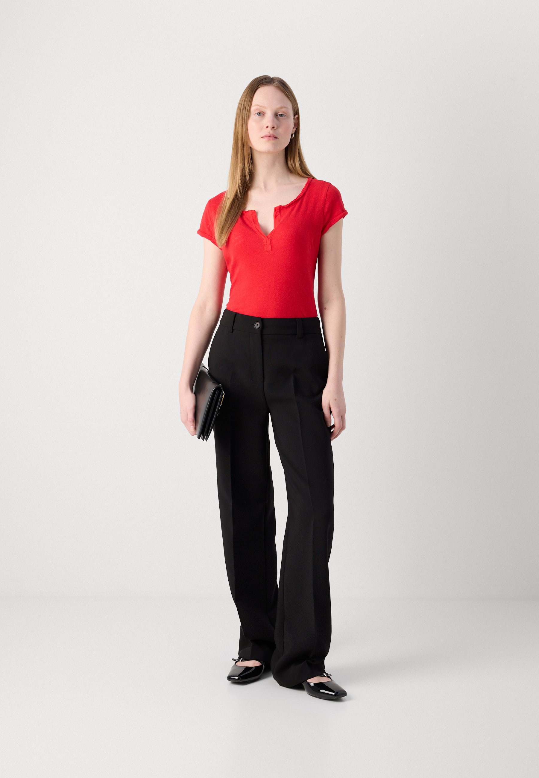 売れ筋商品|||モス モッシュ Tシャツ レディース トップス TEE - Basic T-shirt - chinese red Mos Mosh TEE - T-Shirt basic - chinese red/rot - Zalando.ch